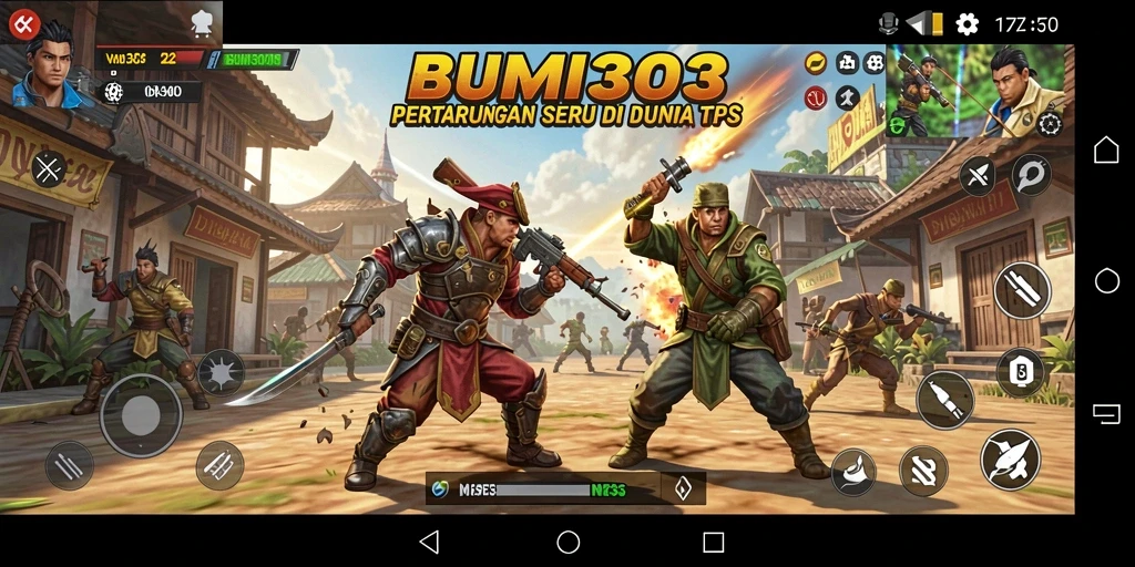 Gameplay mendebarkan BUMI303 dalam pertempuran TPS.