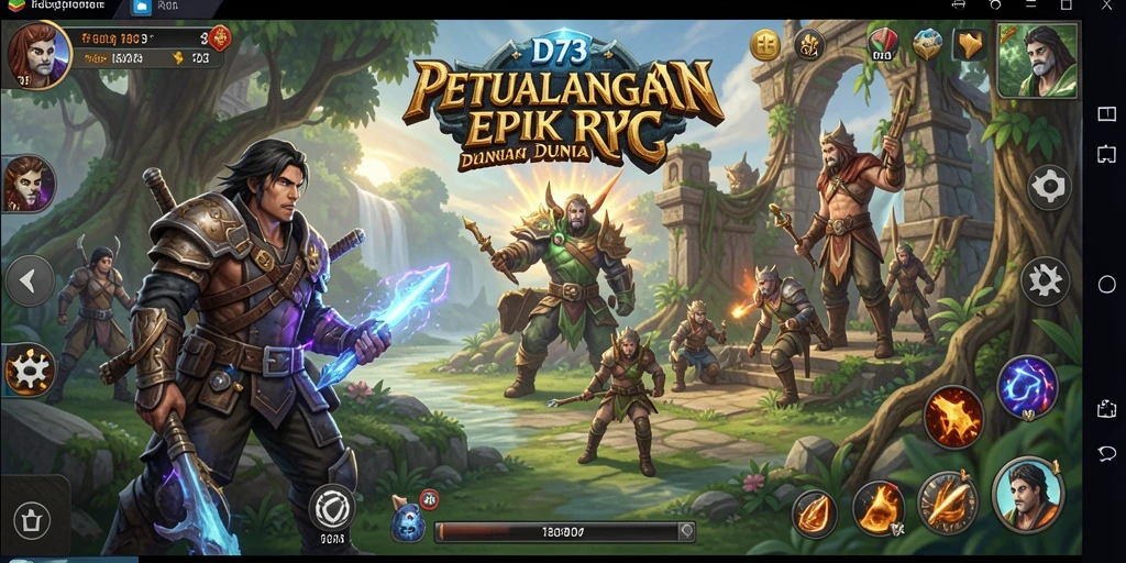 Tampilan menarik dari gameplay RPG D73 yang mendebarkan.