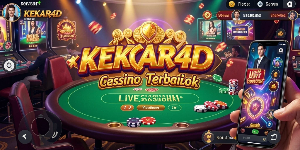 Tampilan gameplay KEKAR4D yang mendebarkan dengan dealer langsung.