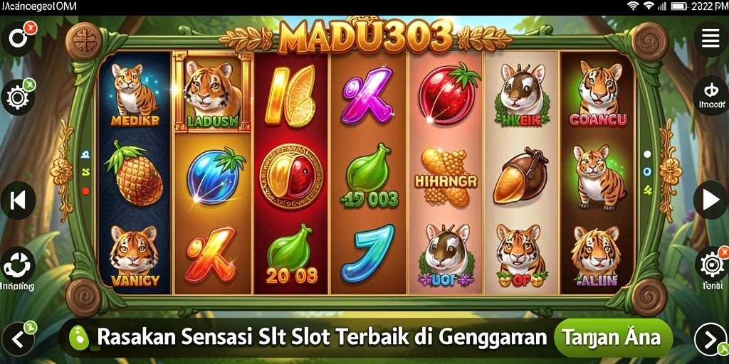 Screenshot gameplay MADU303 menampilkan keseruan bermain Slot yang mengasyikkan.