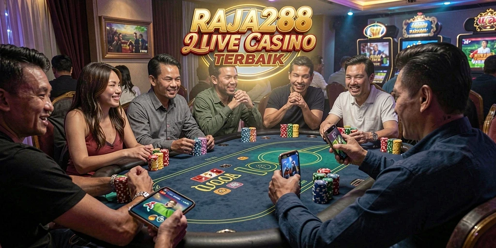 Tampilan gameplay RAJA288 yang mendebarkan dan interaktif di Live Casino.