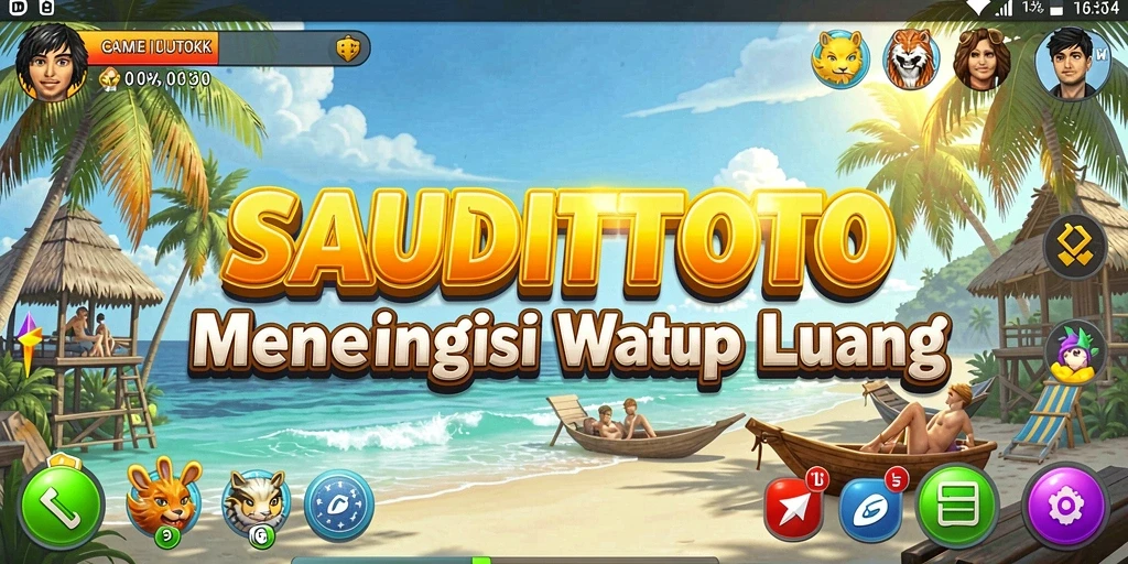 Screenshot gameplay SAUDITOTO yang menunjukkan interaksi dan sumber daya.
