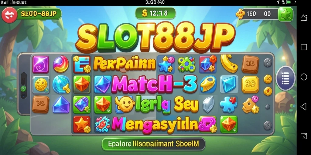 Tampilan gameplay seru di SLOT88JP dengan kombinasi warna-warni yang menarik.