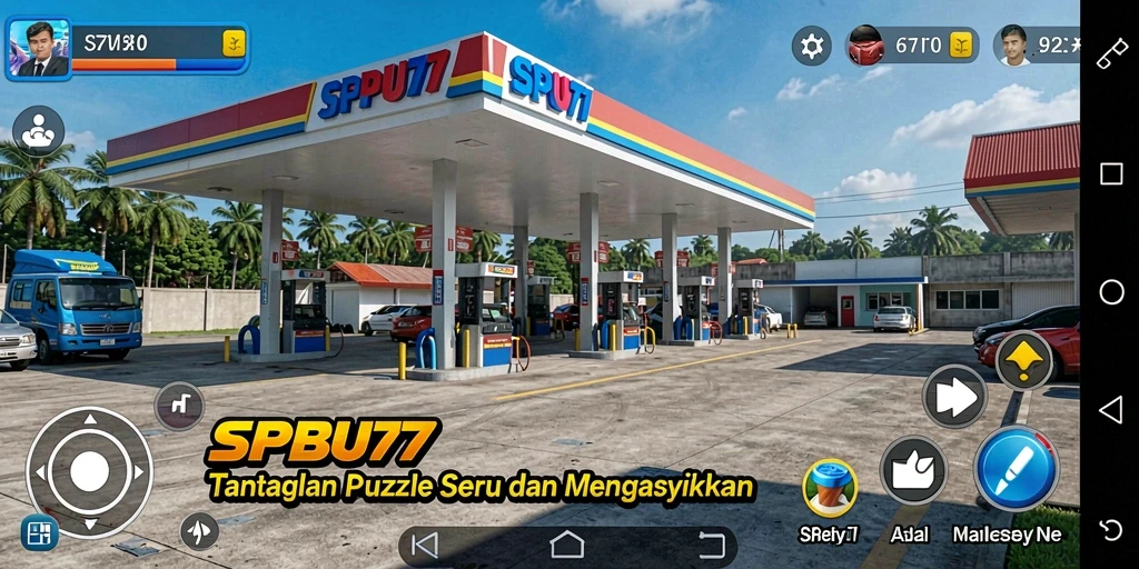 Tangkapan layar gameplay SPBU77 yang penuh tantangan puzzle.